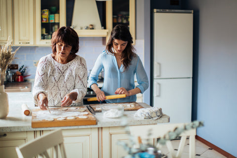 Food prep in the kitchen
